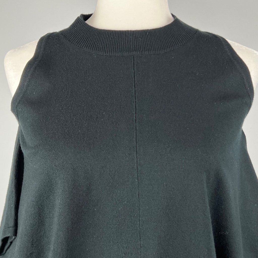 Evereve Jamison Womens Cold Shoulder Short Sleeve Sweater Black Batwing Size Xs — image 6 of 8